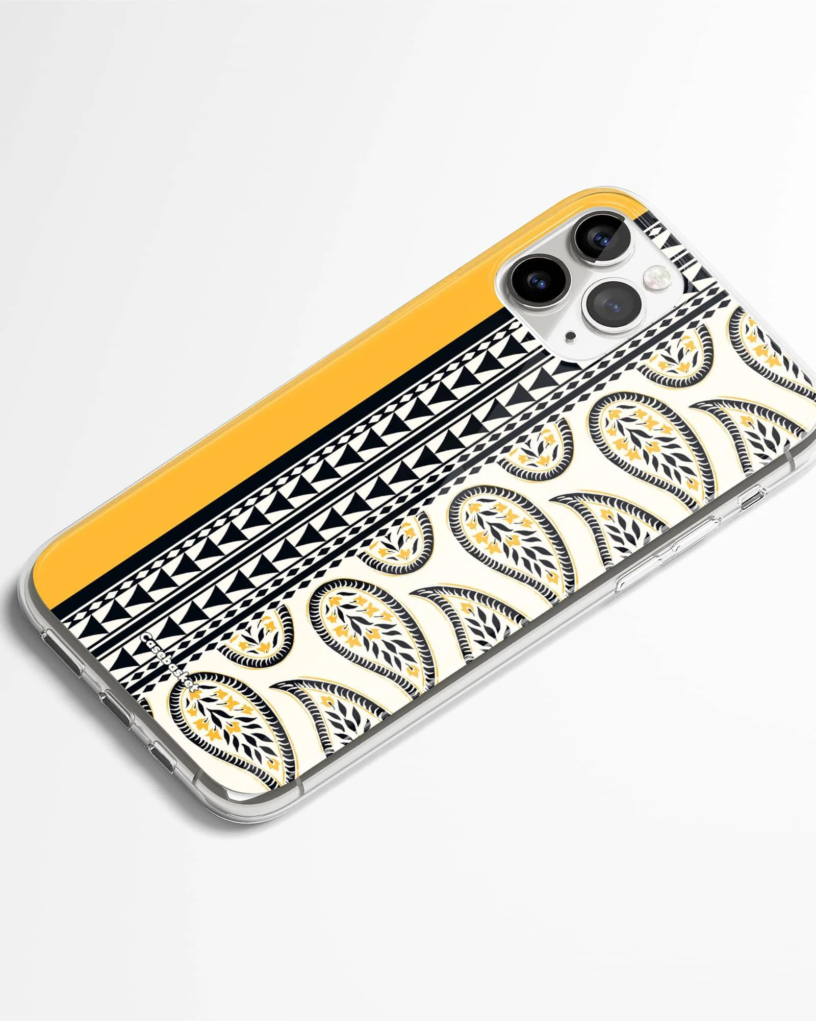 Mustard Paisley Print Phone Cover - Image 2
