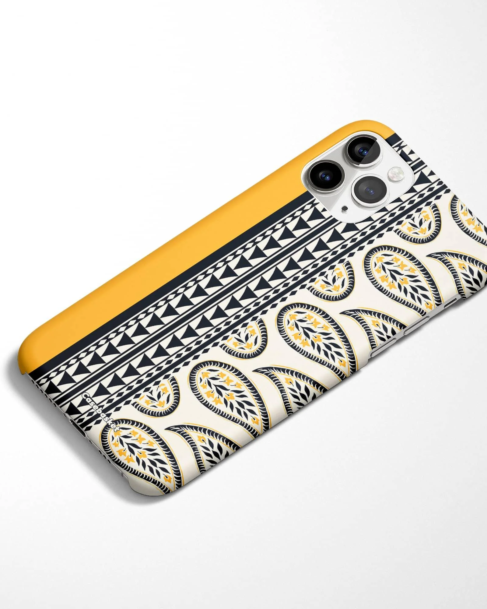 Mustard Paisley Print Phone Cover - Image 4