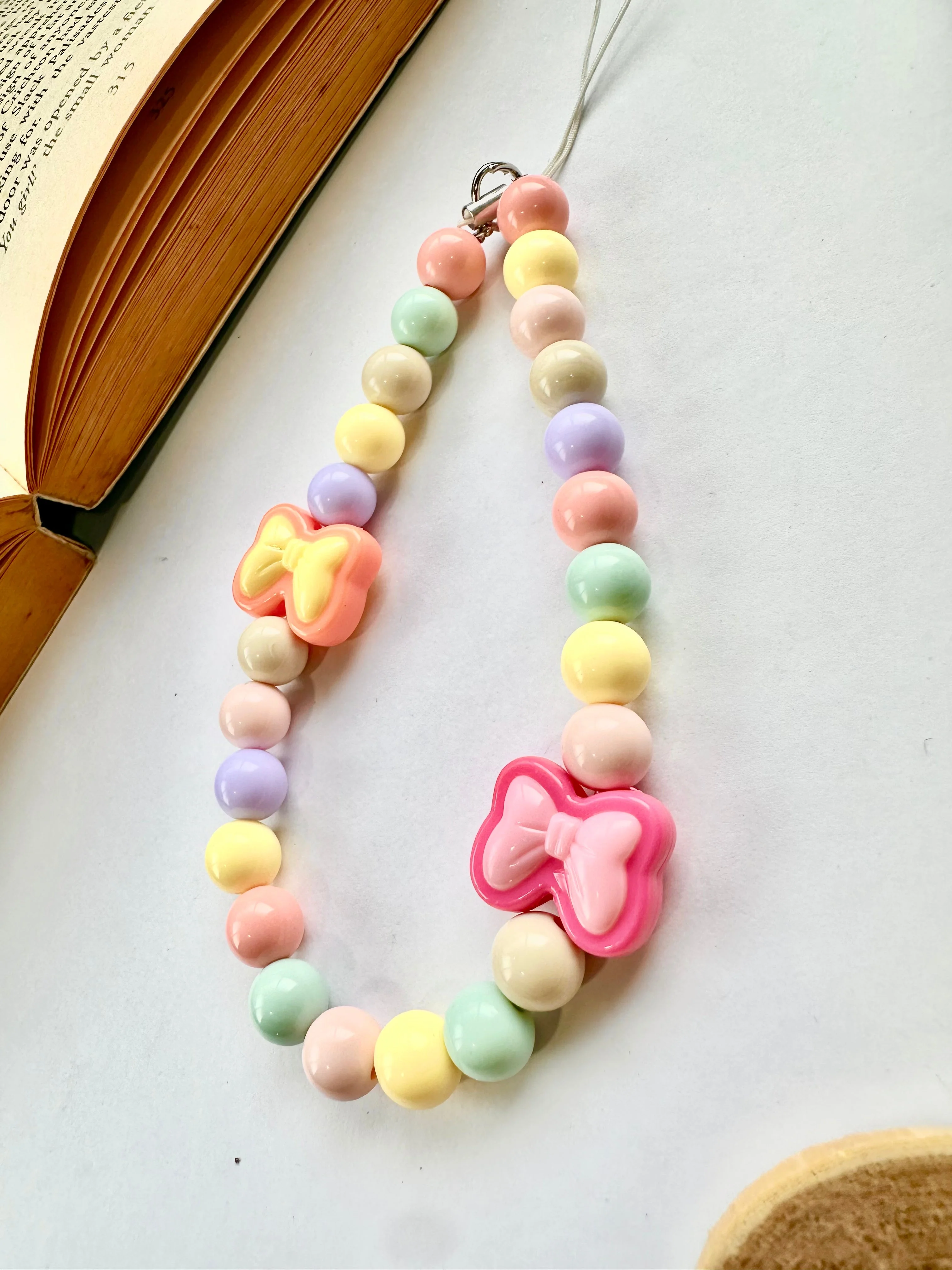 Pastel Bow Phone Hook Chain Charm - Image 3