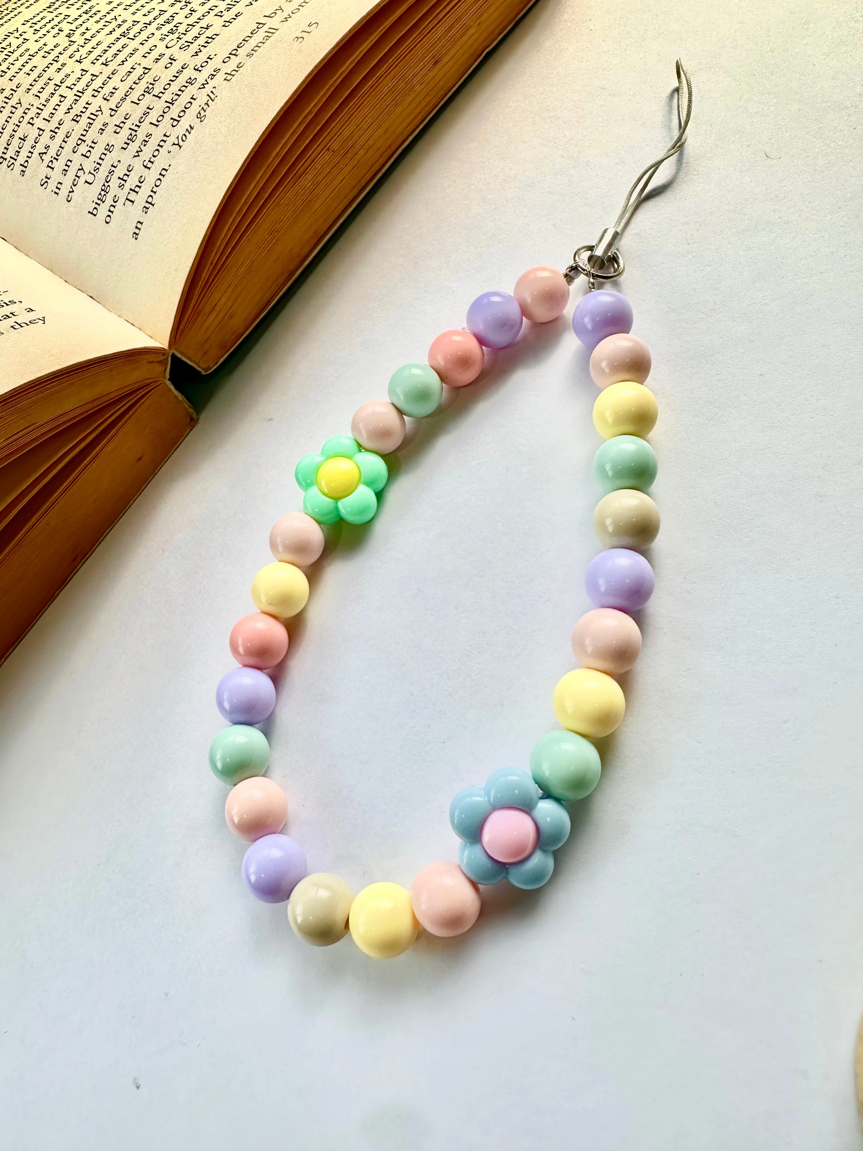 Pastel Flower Phone Chain Charm - Image 3