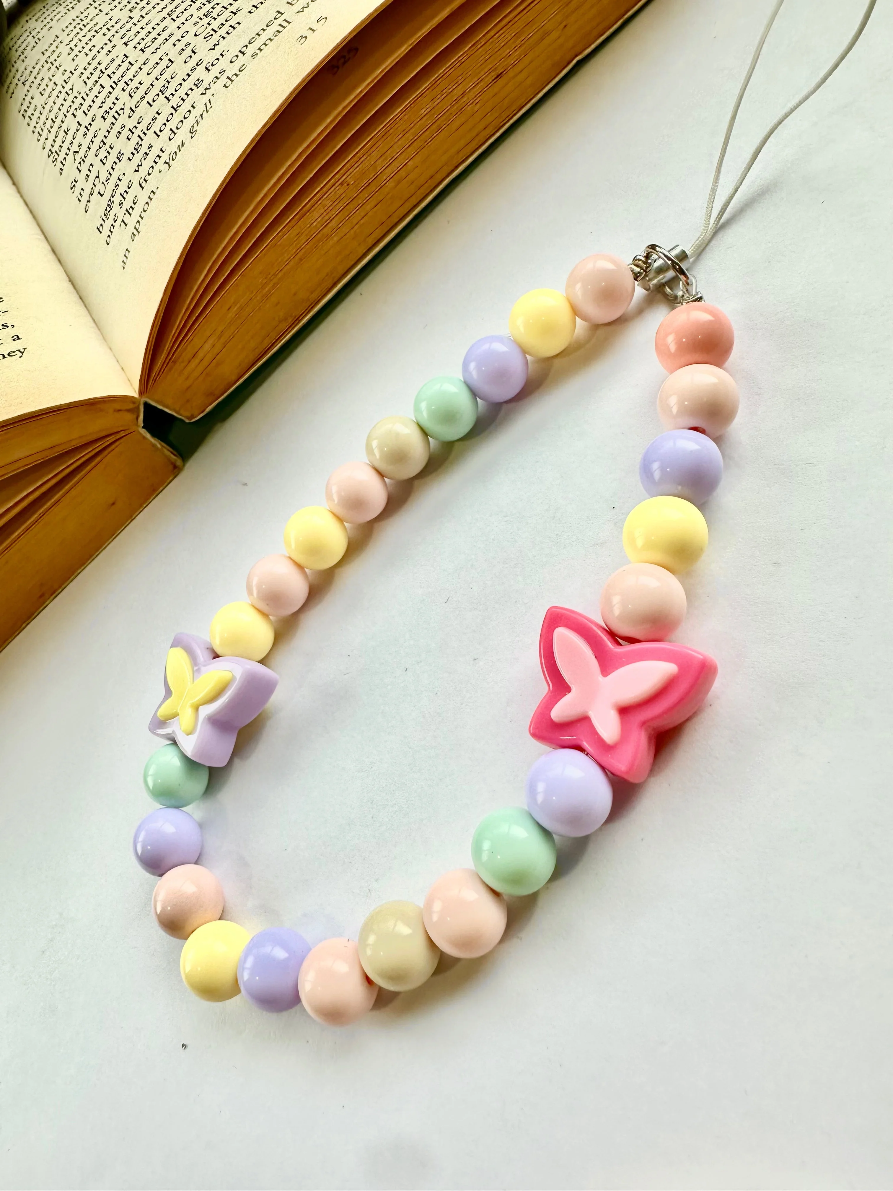 Pastel Butterfly Phone Chain Charm - Image 3