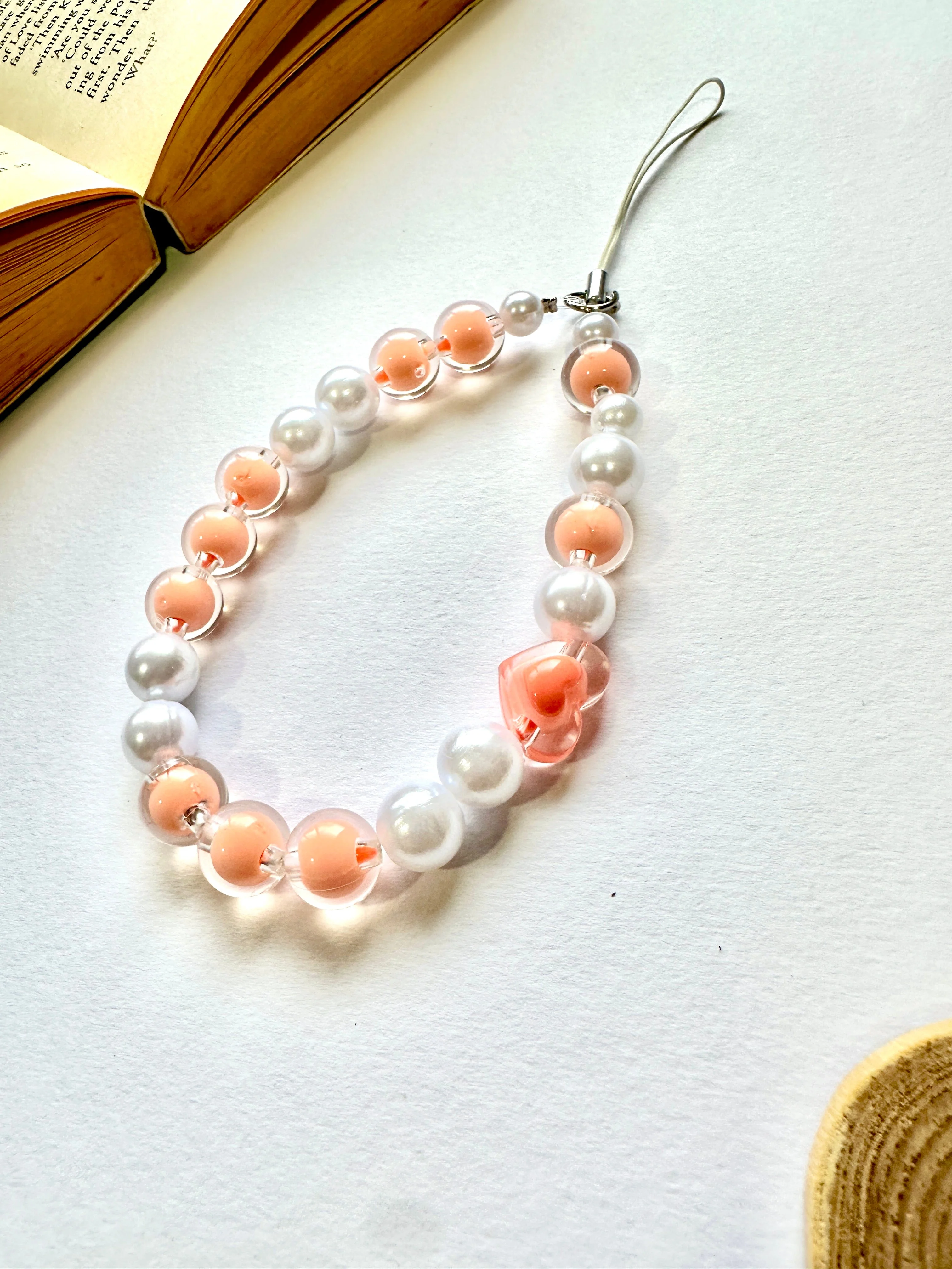 Peachy Pearl Phone Chain Charm - Image 2