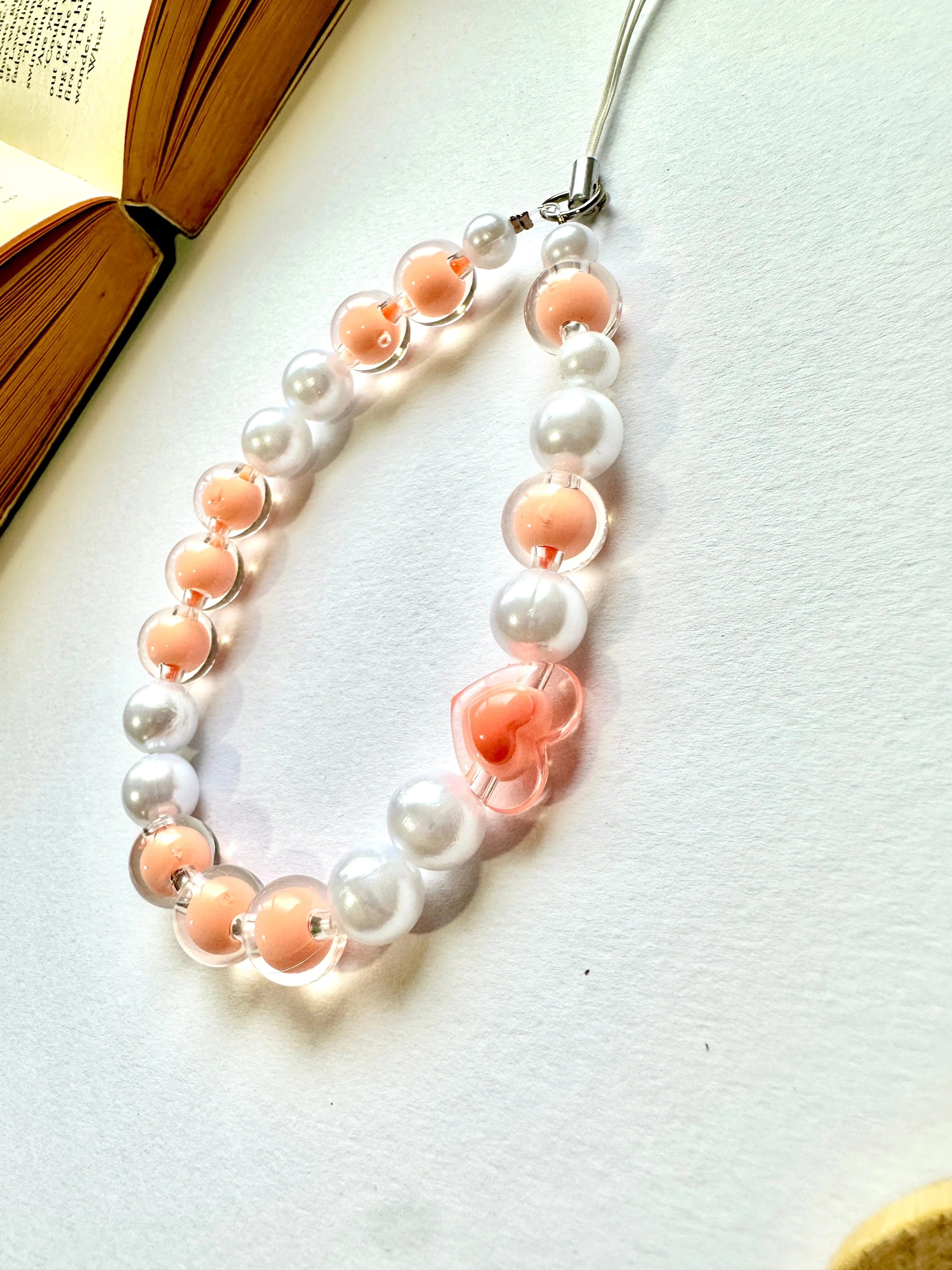 Peachy Pearl Phone Chain Charm - Image 3