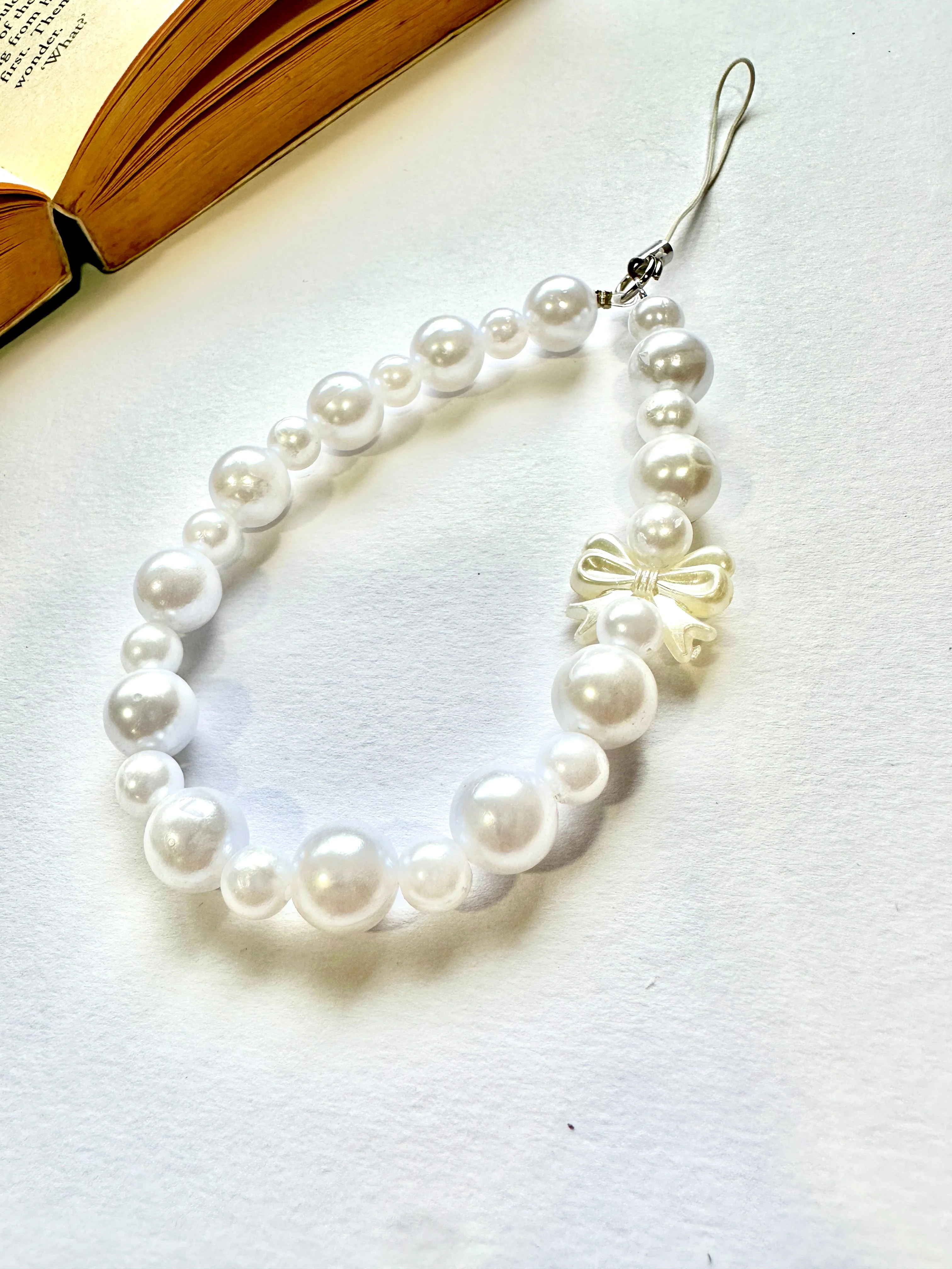Pearl Wristlet Phone Chain Charm - Image 2