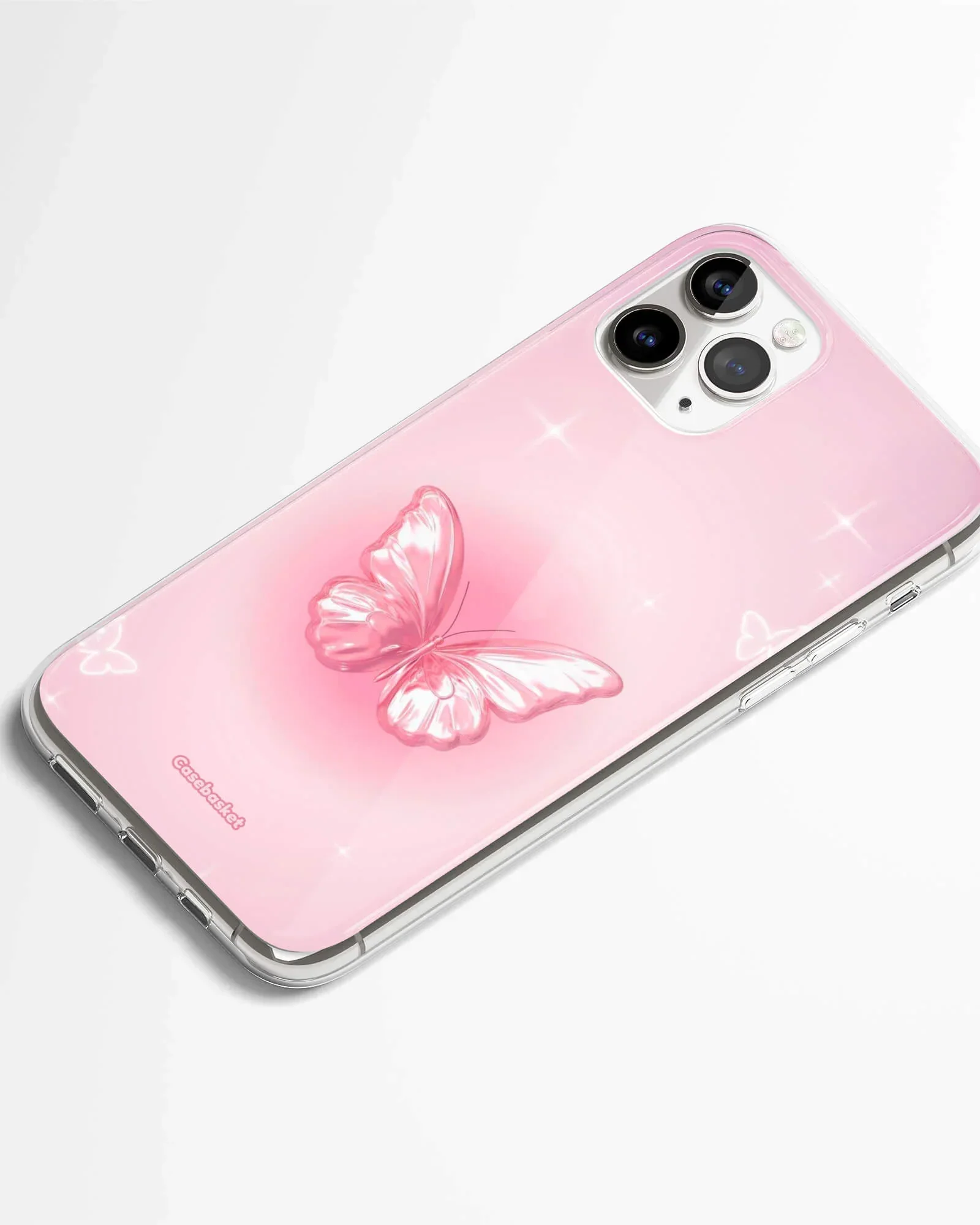Pink Butterfly Glow Phone Cover - Image 2