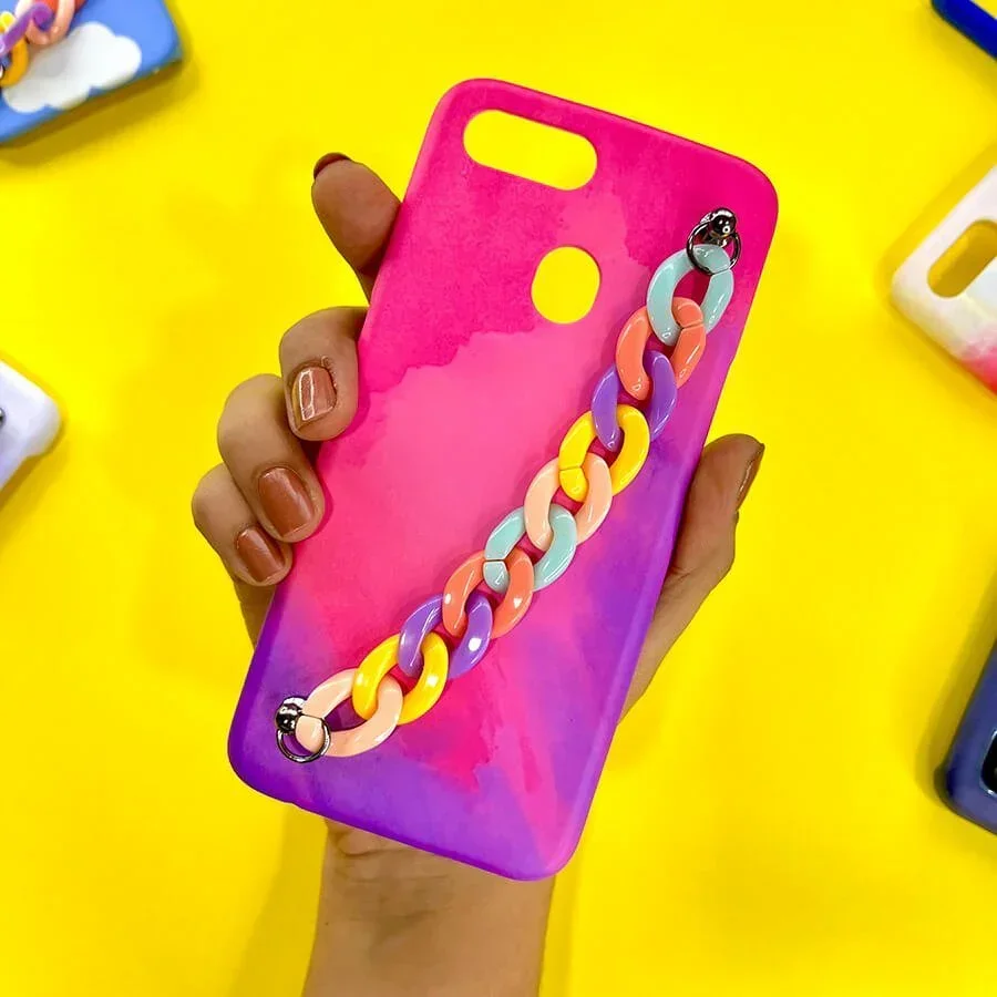 Pink Purple Rainbow Chain Phone Cover