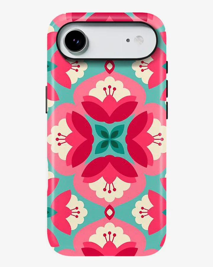 Pink Teal Glossy Armour Shell Phone Cover - Image 7