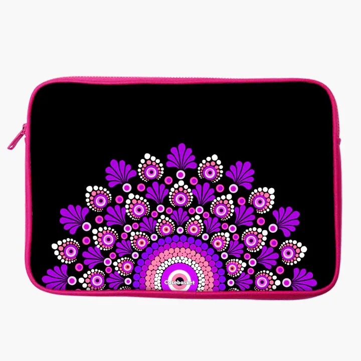 Pinkple Mandala Print Laptop Sleeve - Image 24