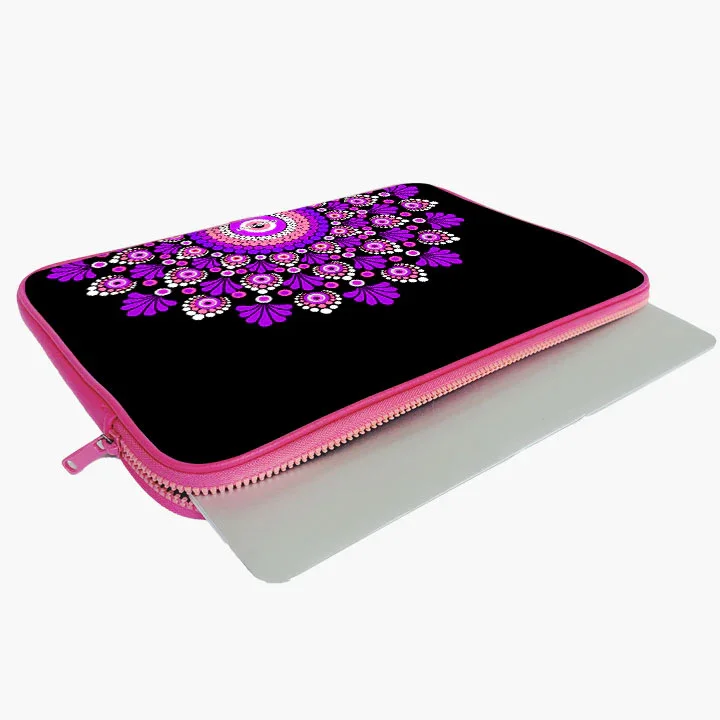 Pinkple Mandala Print Laptop Sleeve - Image 25