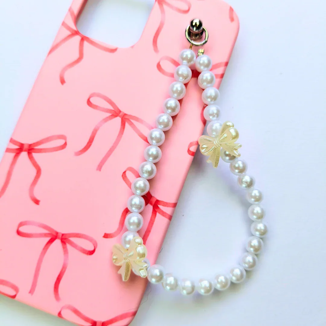 PlumRibbon Bow Pearl Fall Chain Phone Cover - Image 2
