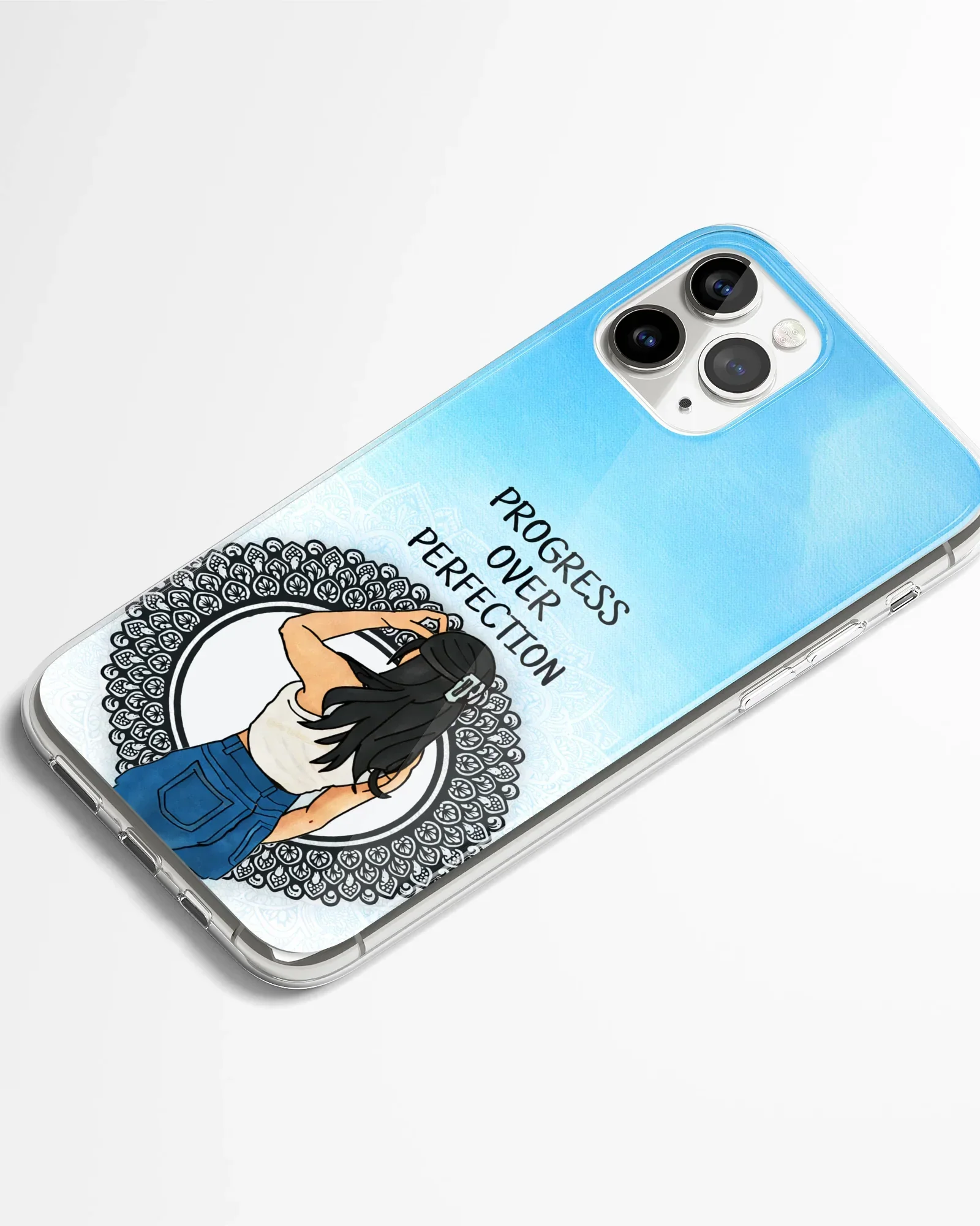Progress Mindset Mandala Phone Cover - Image 2