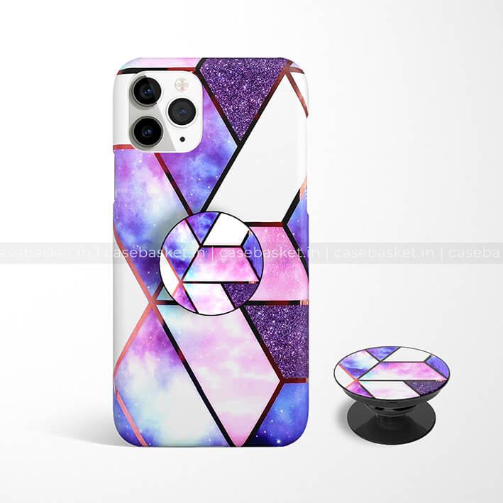 Purple Galaxy Geometric Phone Cover - Image 3
