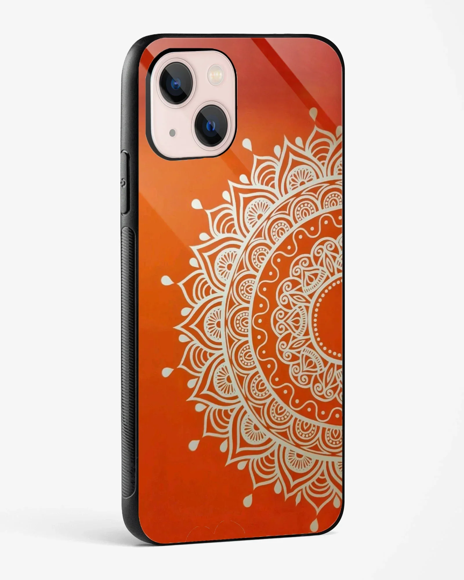 Radiant Orange Mandala Phone Cover - Image 6