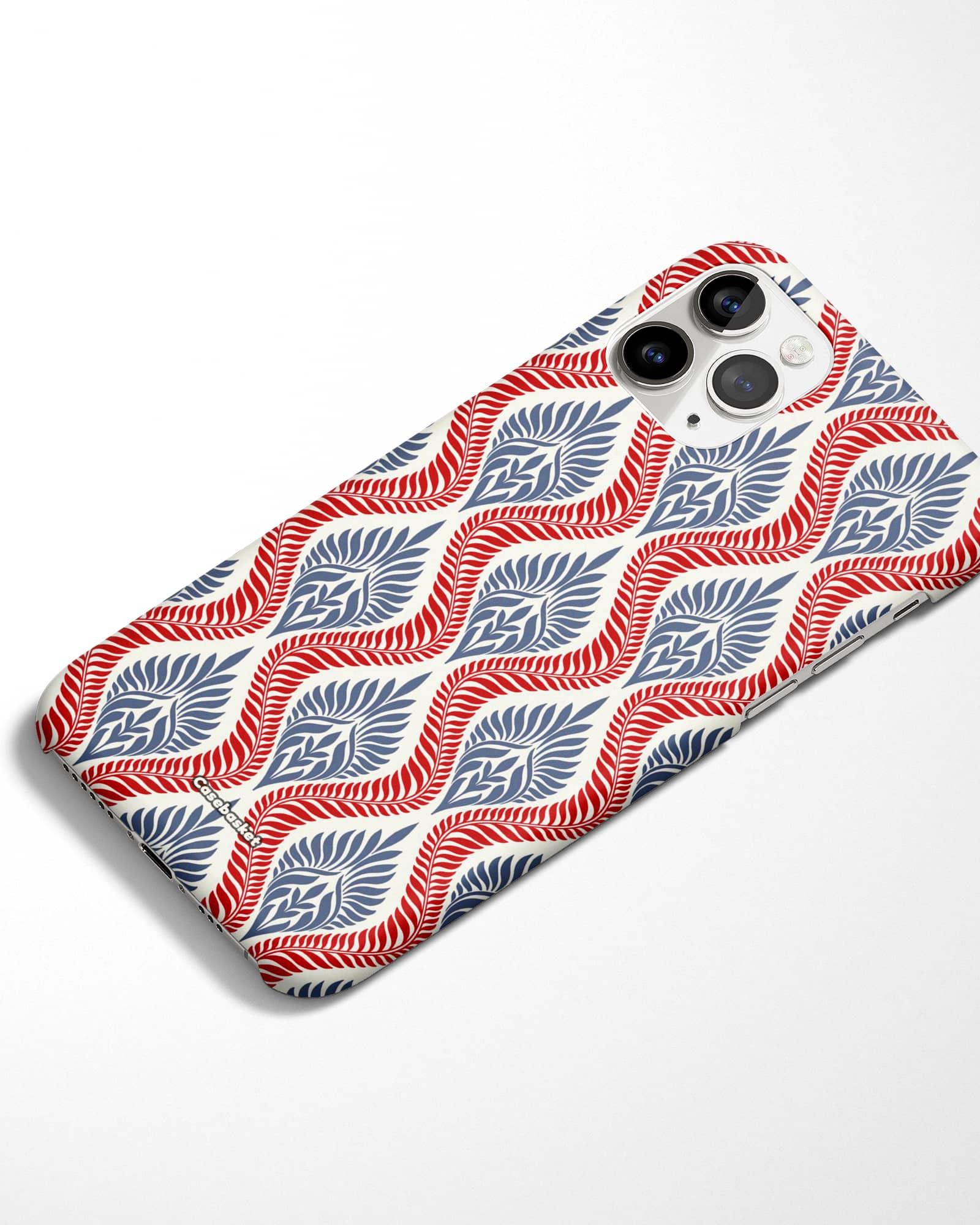 Red Blue Motif Print Phone Cover - Image 4