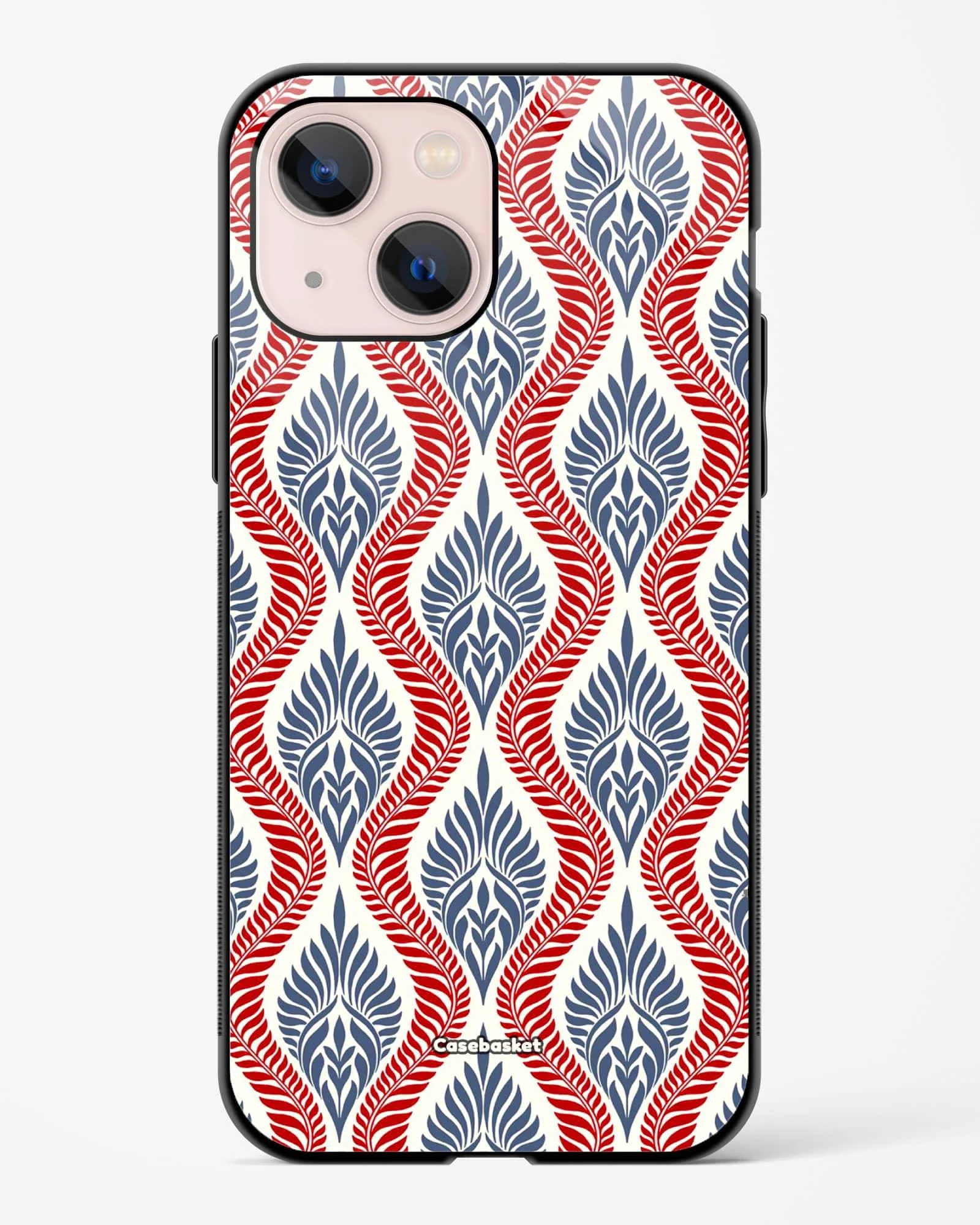 Red Blue Motif Print Phone Cover - Image 5