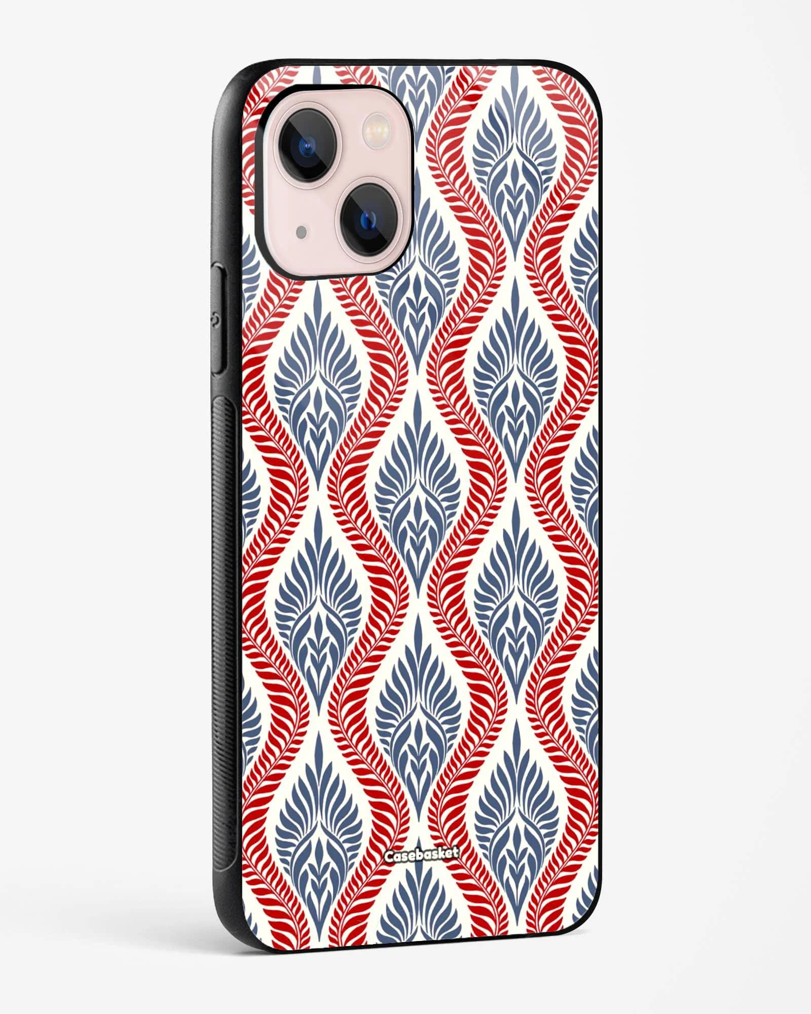 Red Blue Motif Print Phone Cover - Image 6