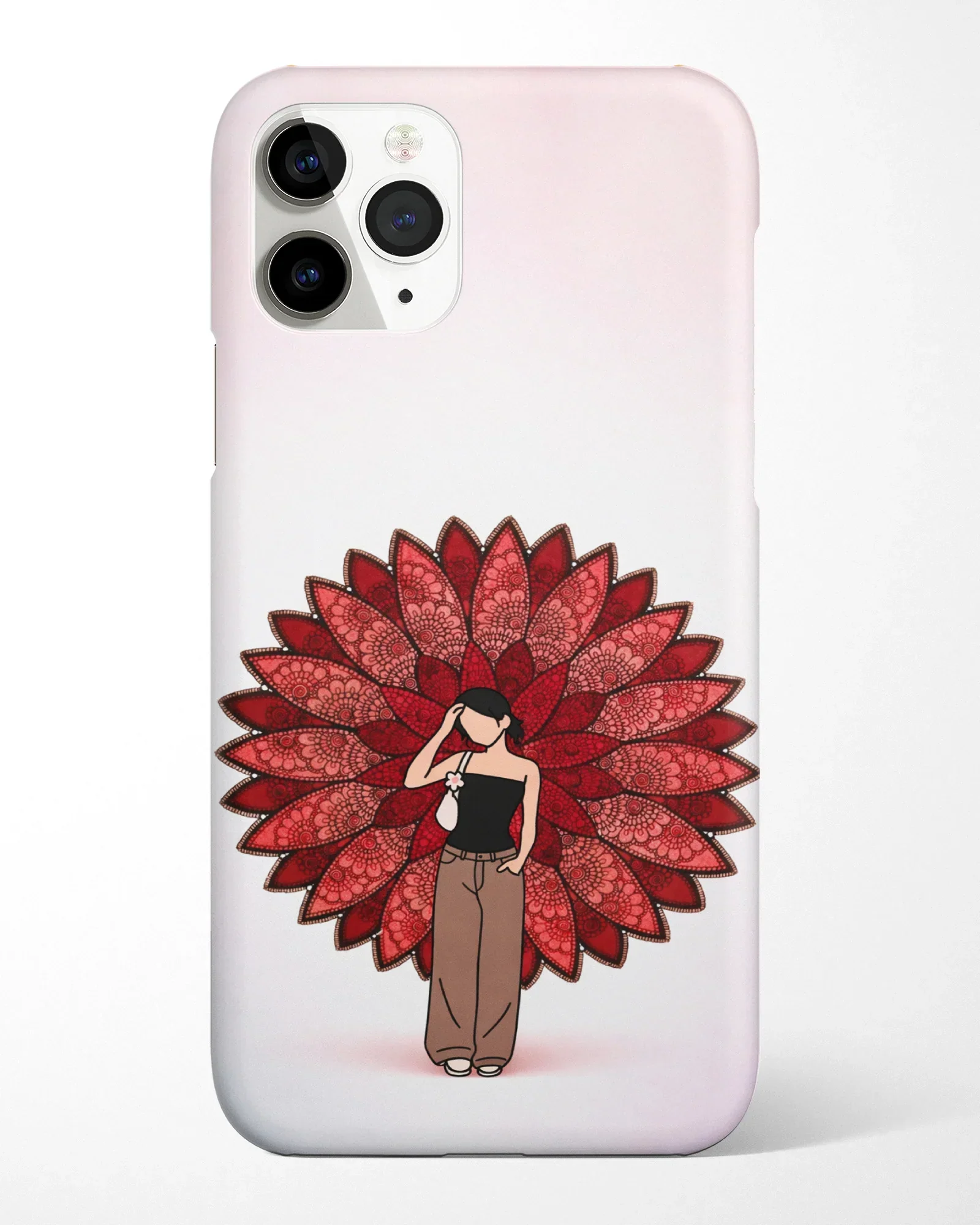 Red Vine Mandala Phone Cover - Image 3