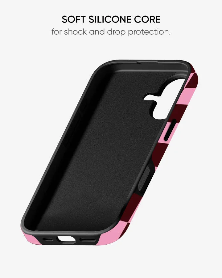 Rose Grid Glossy Armour Shell Phone Cover - Image 3