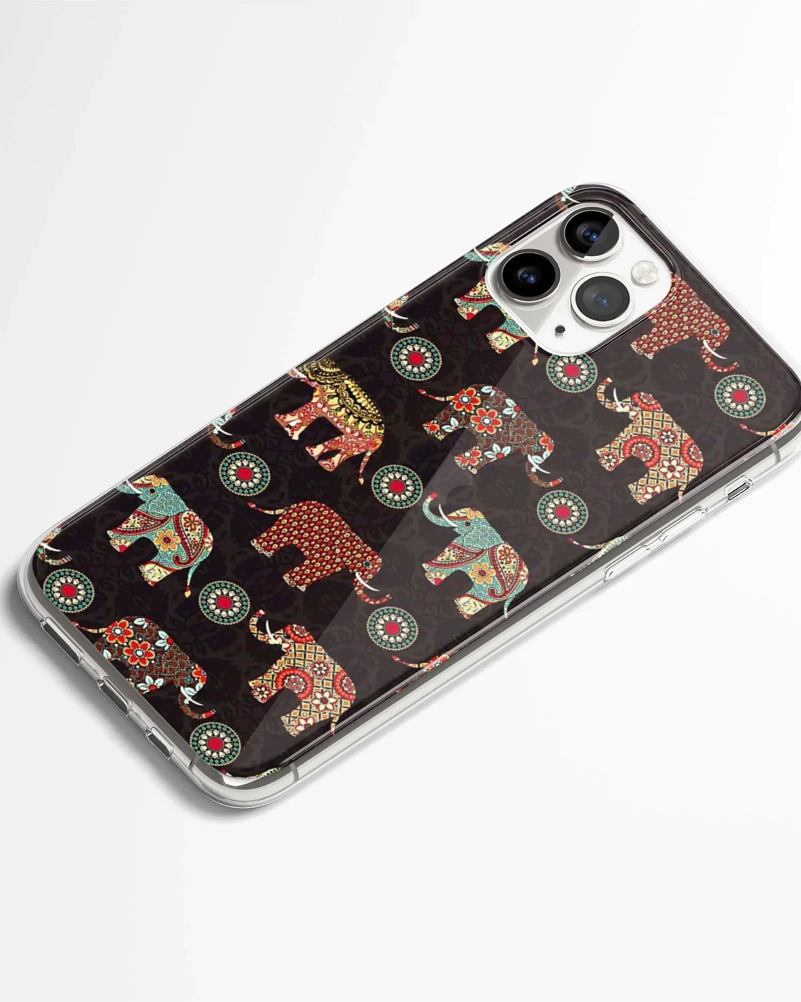 Royal Elephant Parade Mandala Phone Cover - Image 2