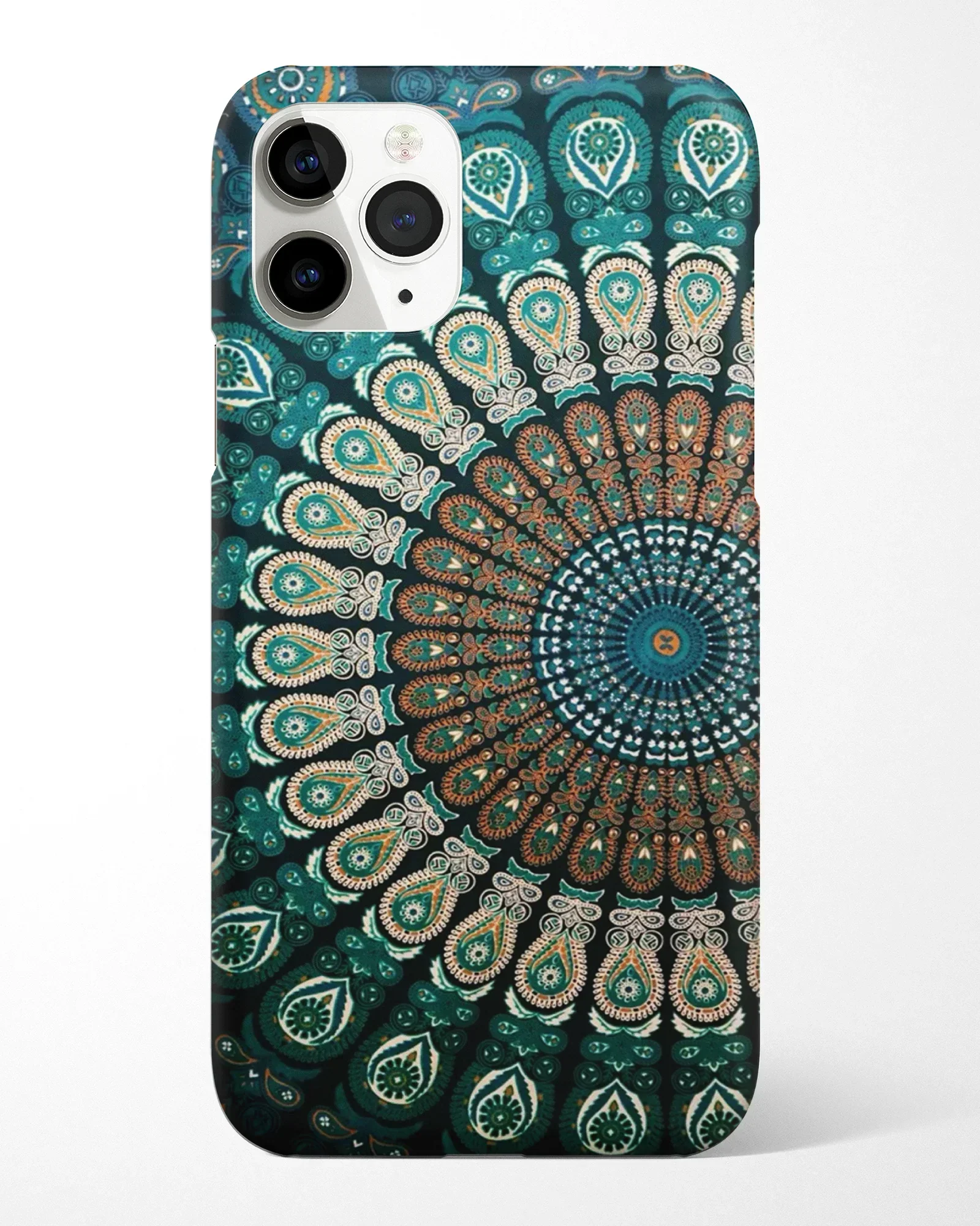 Royal Teal Bloom Mandala Phone Cover - Image 3