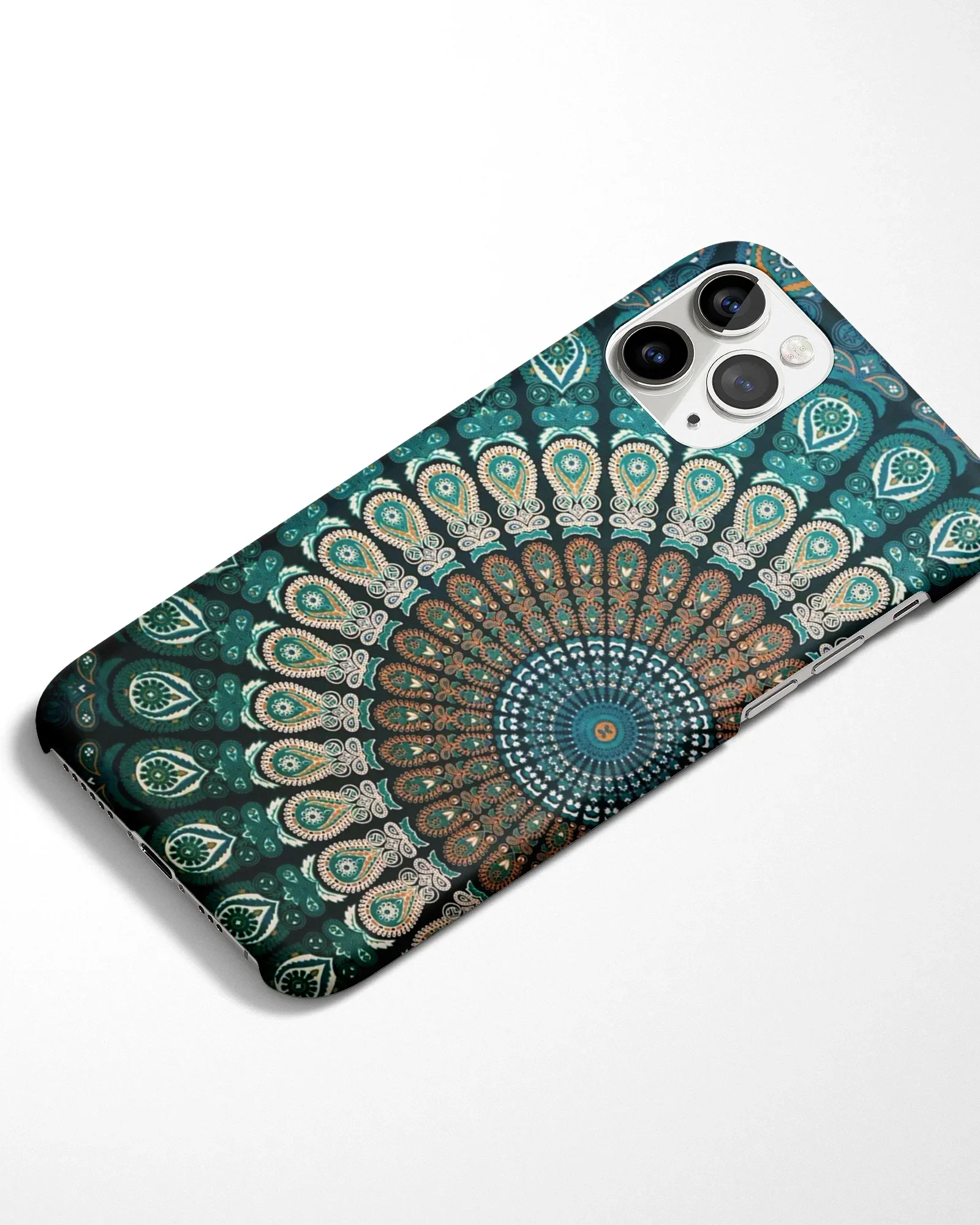 Royal Teal Bloom Mandala Phone Cover - Image 4