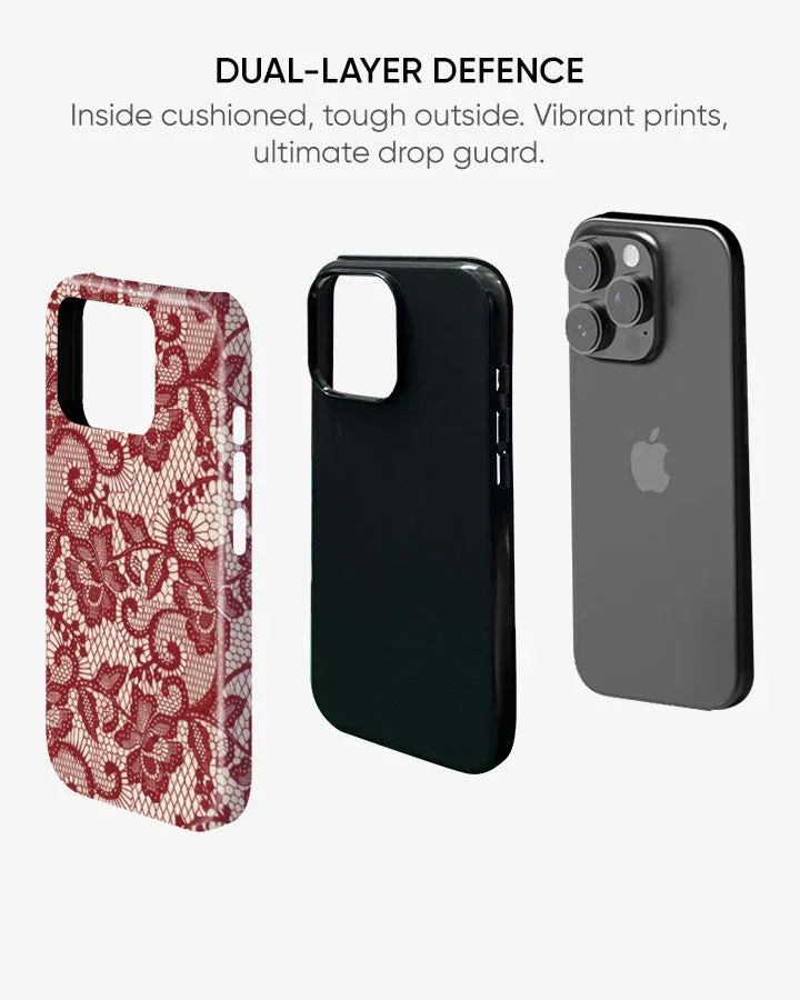Ruby Lace Glossy Armour Shell Phone Cover - Image 4