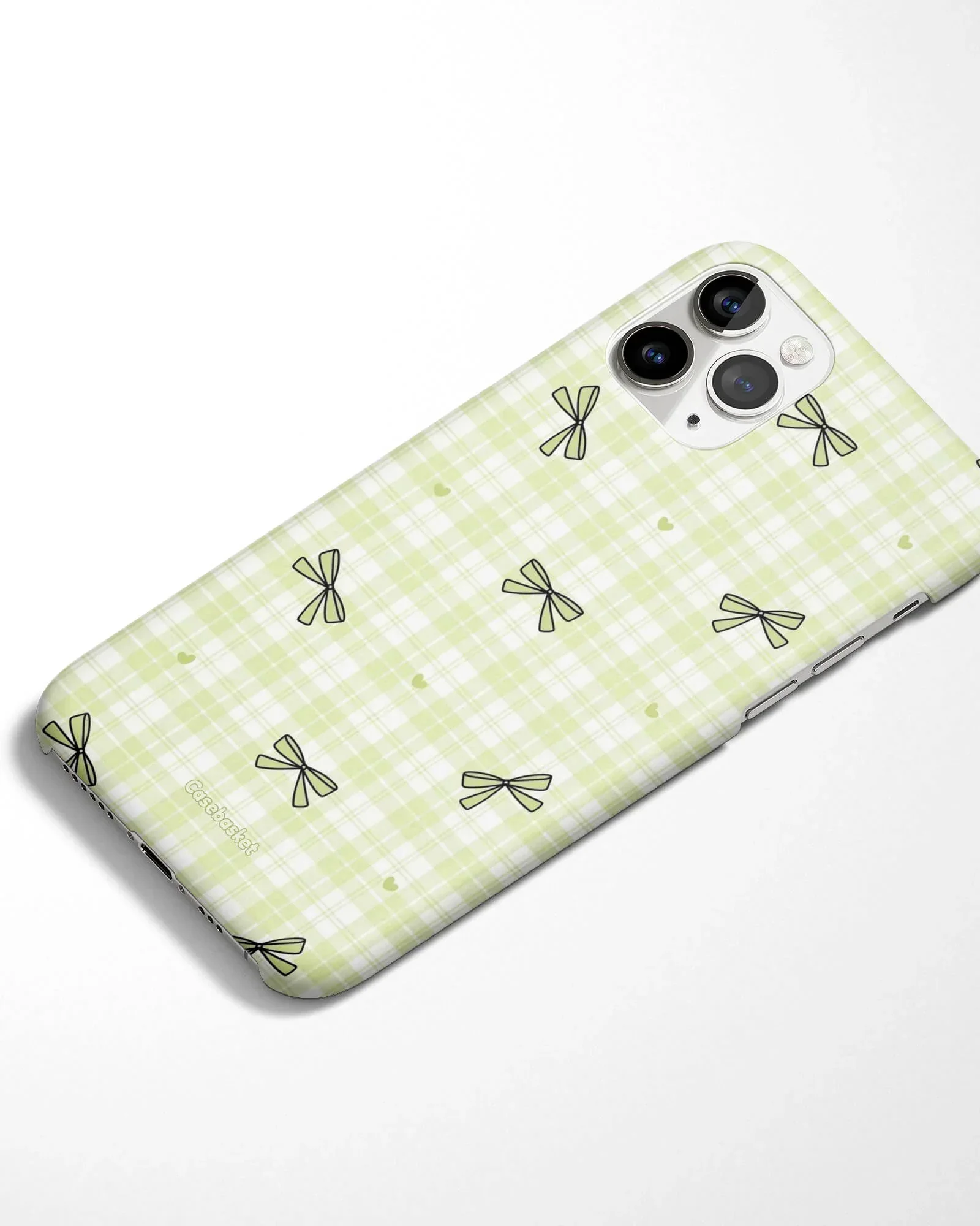 Softcore Mint Bow Check Phone Cover - Image 4