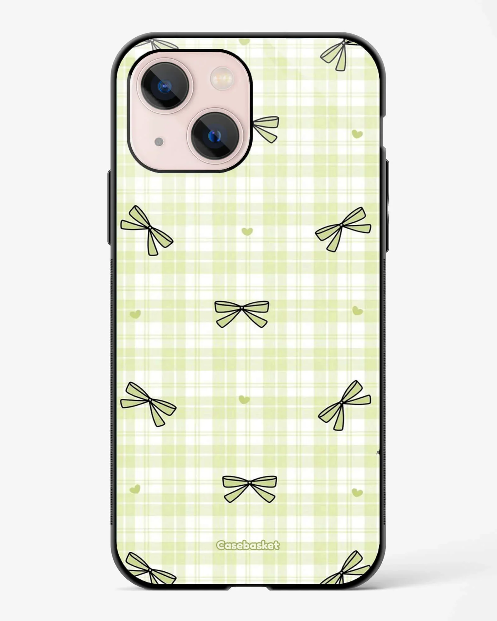 Softcore Mint Bow Check Phone Cover - Image 5
