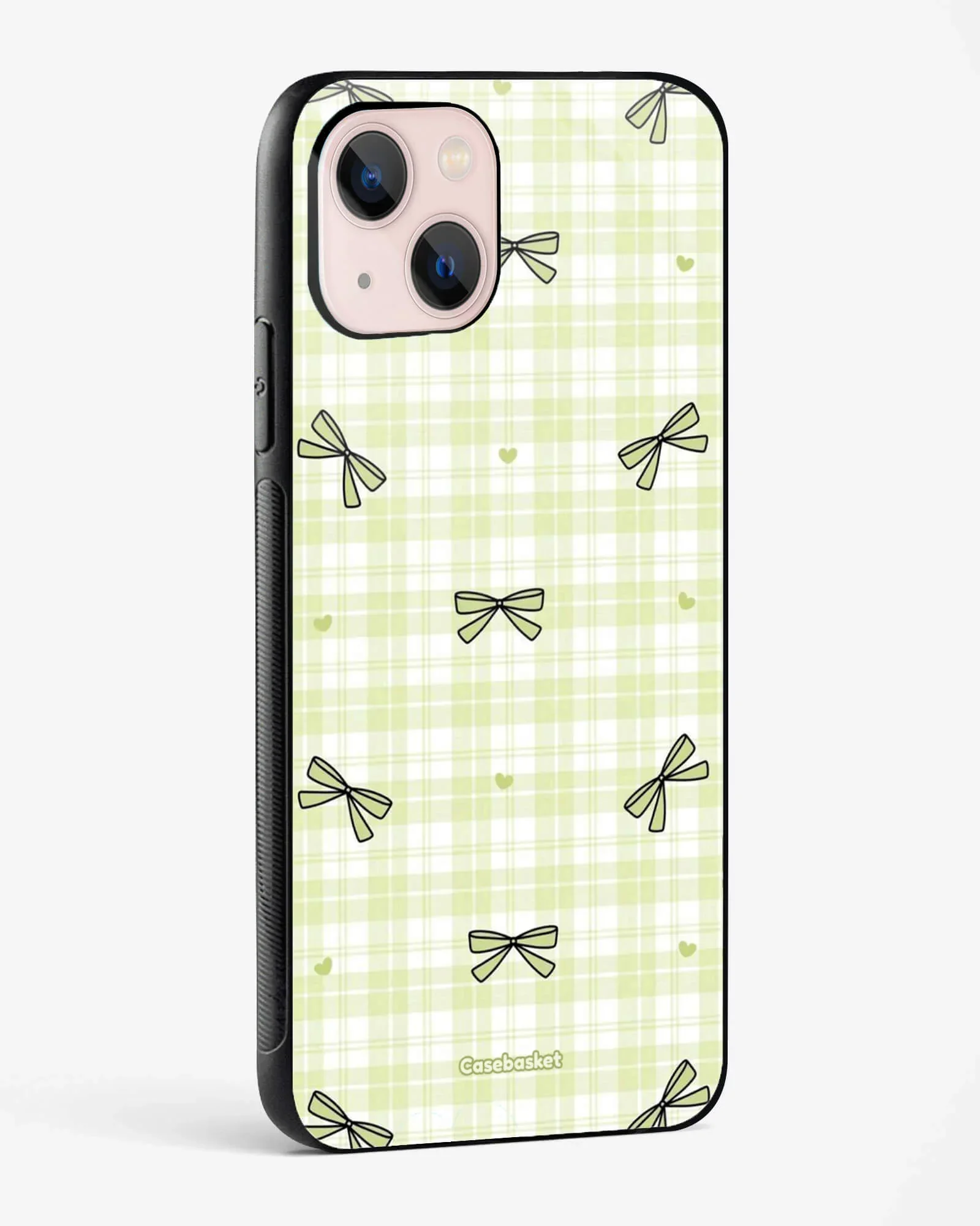 Softcore Mint Bow Check Phone Cover - Image 6