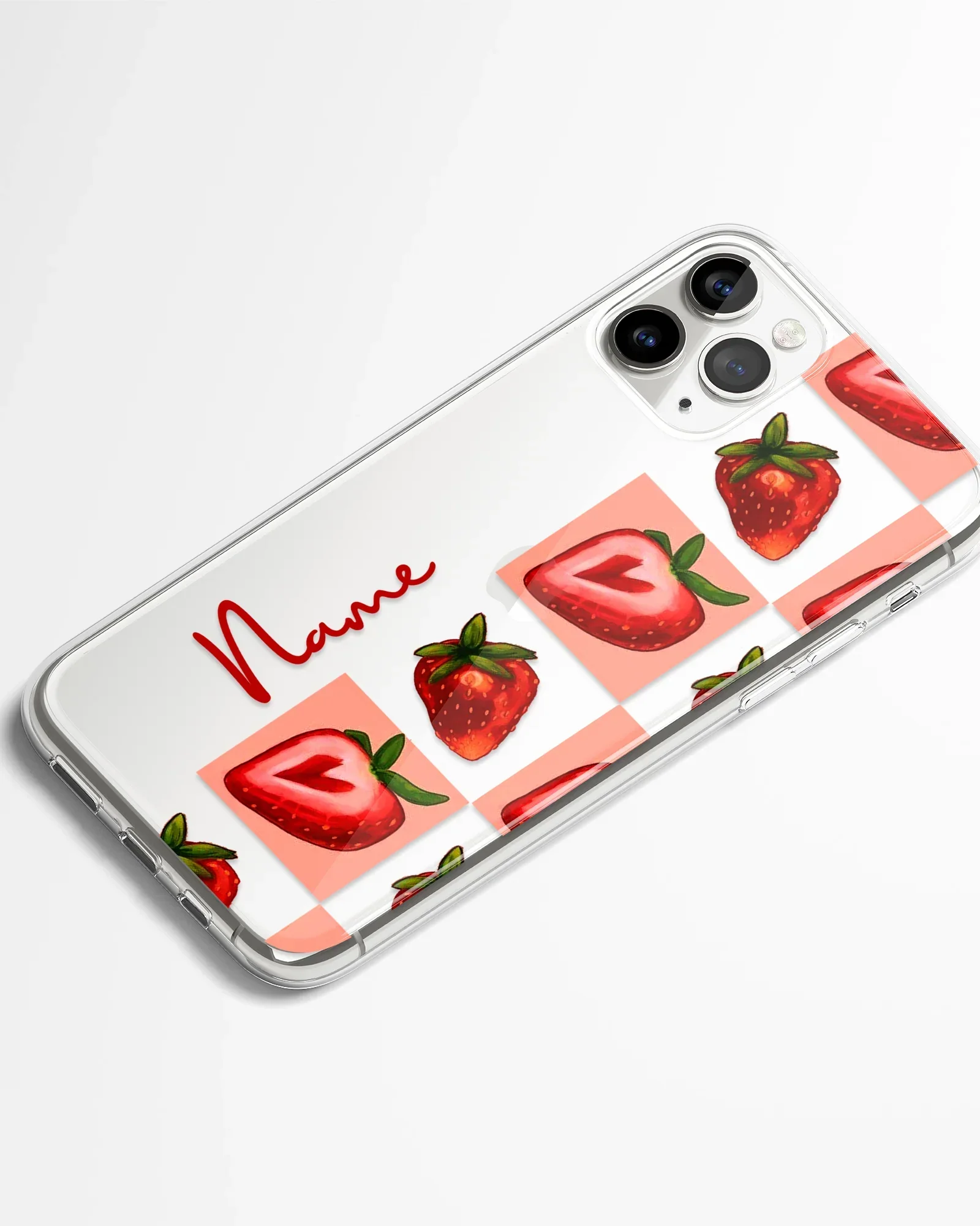 Sweet Berry Tiles Transparent Silicone Phone Cover - Image 2