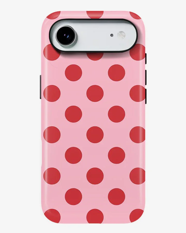 Strawberry Polka Glossy Armour Shell Phone Cover - Image 7