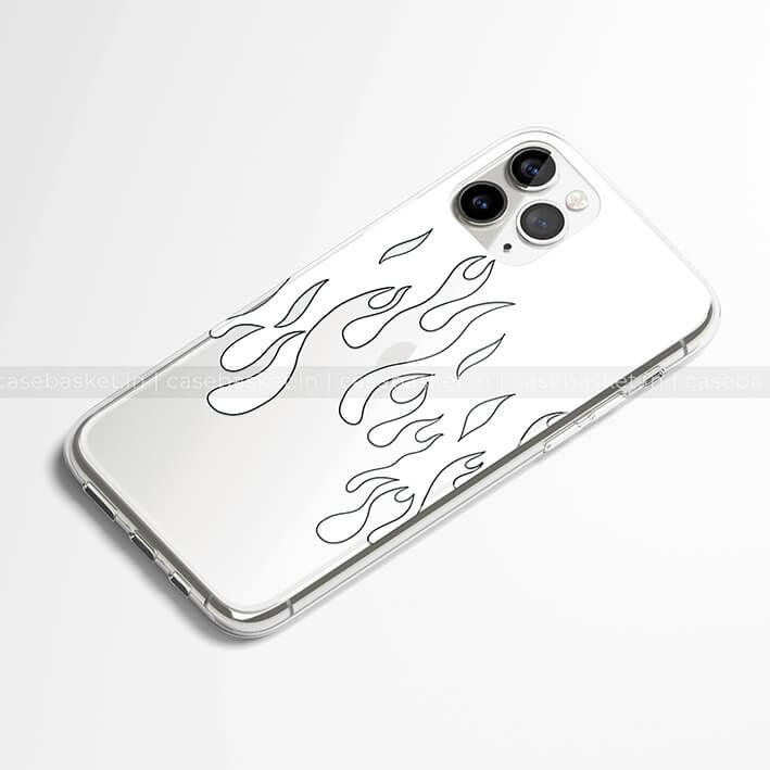 Transparent Flame Silicone Phone Cover - Image 2