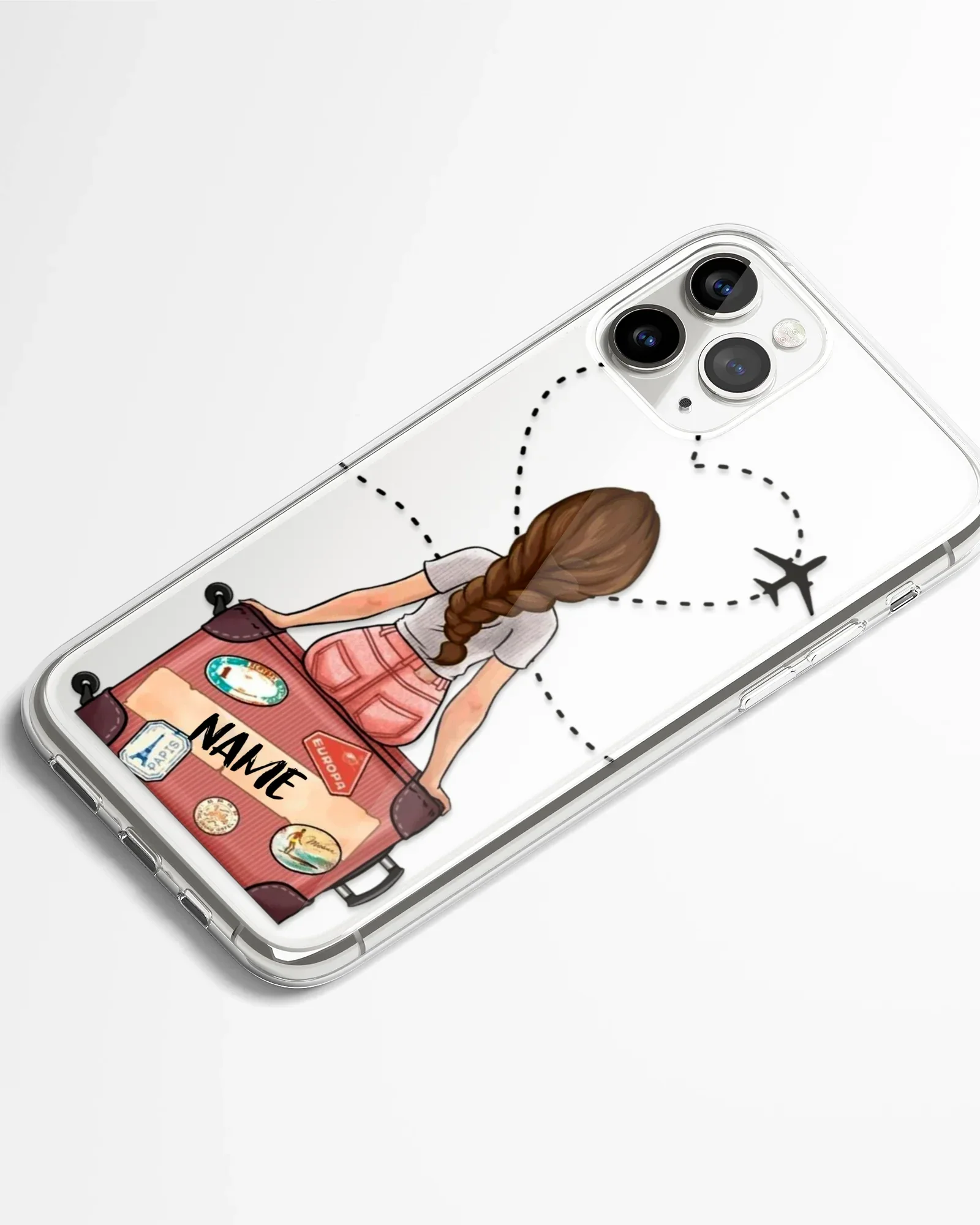 Travel Heart Transparent Silicone Phone Cover - Image 2