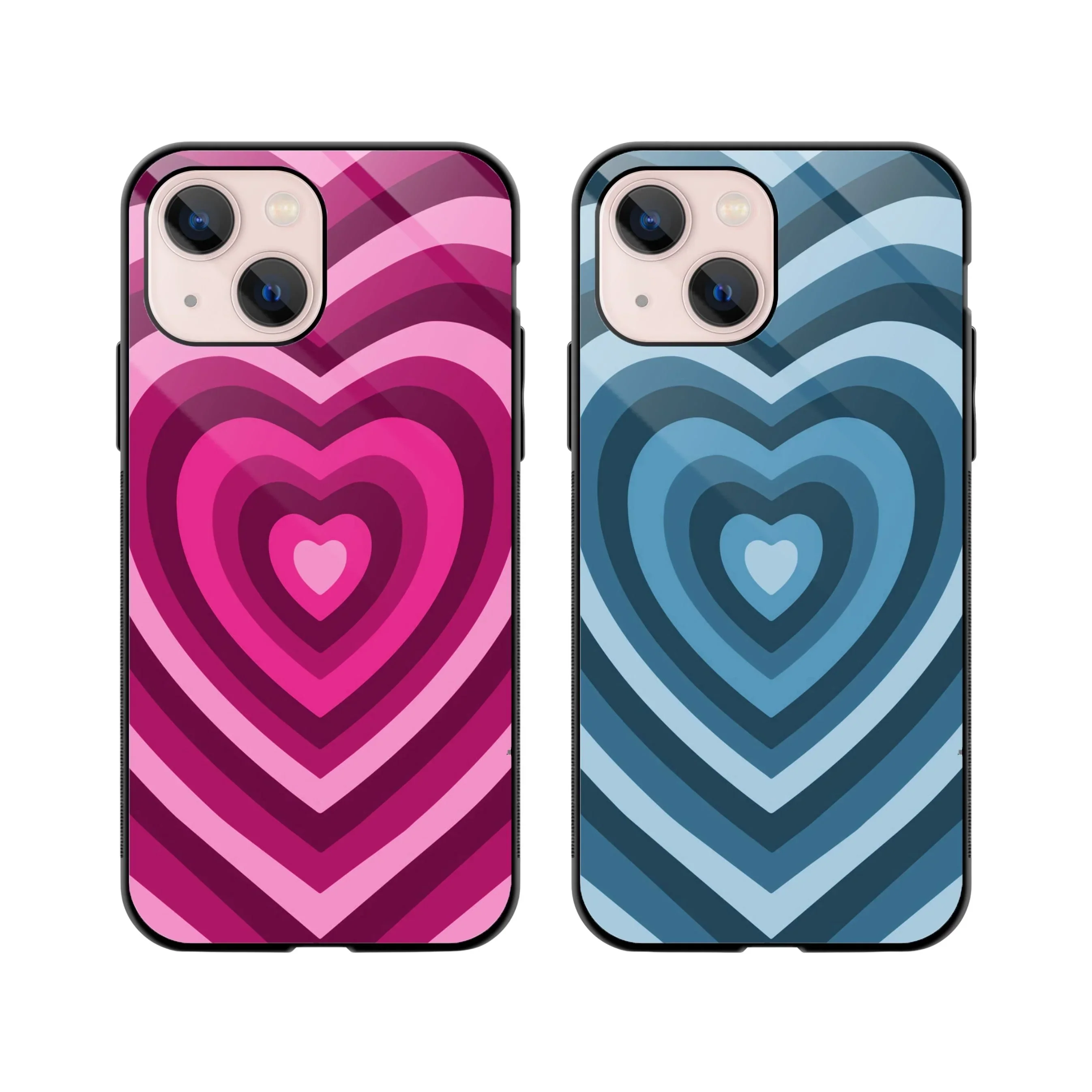 Twin Heartwaves Couple Phone Cover - Image 3