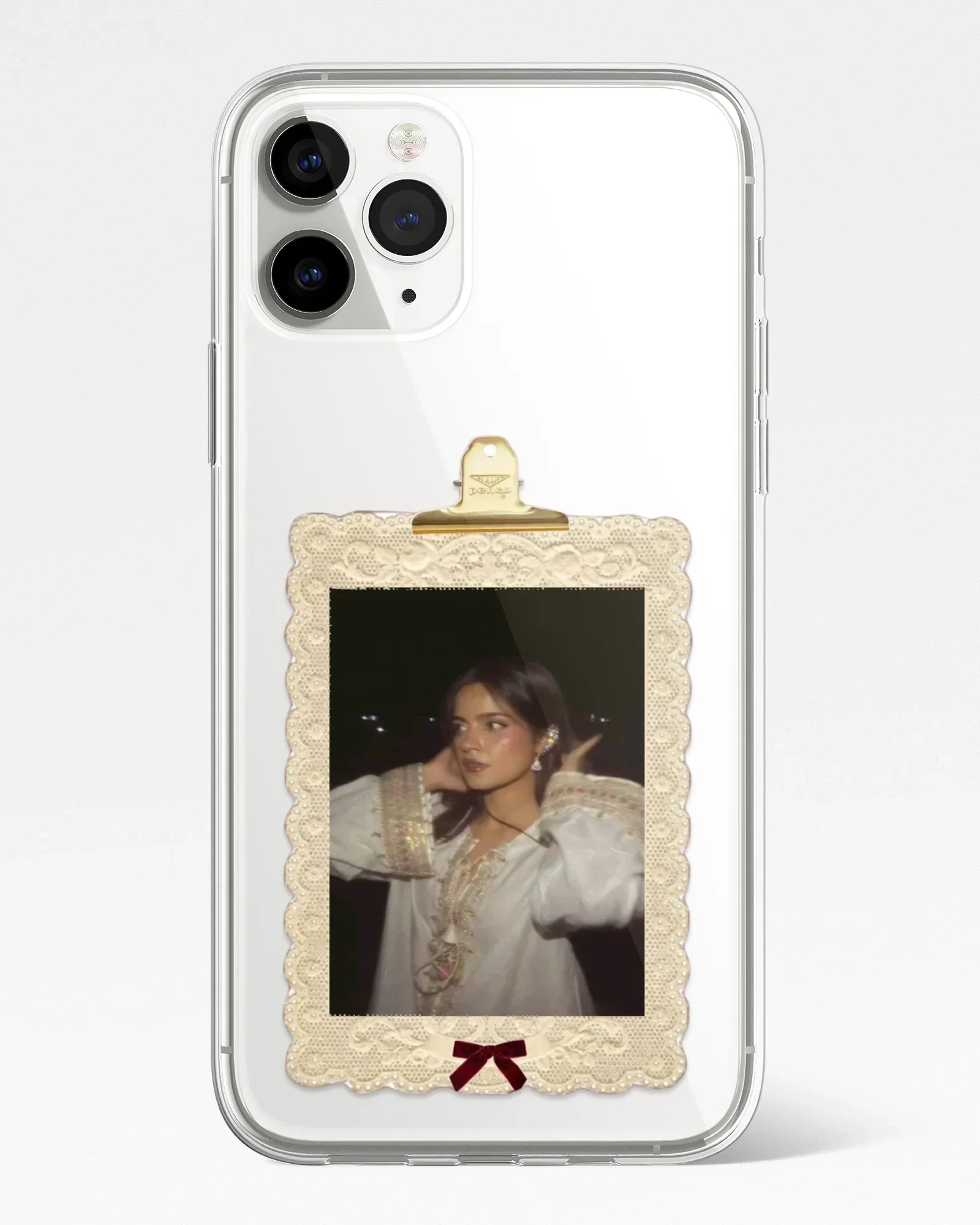 Vintage Chic Frame Transparent Silicone Cover