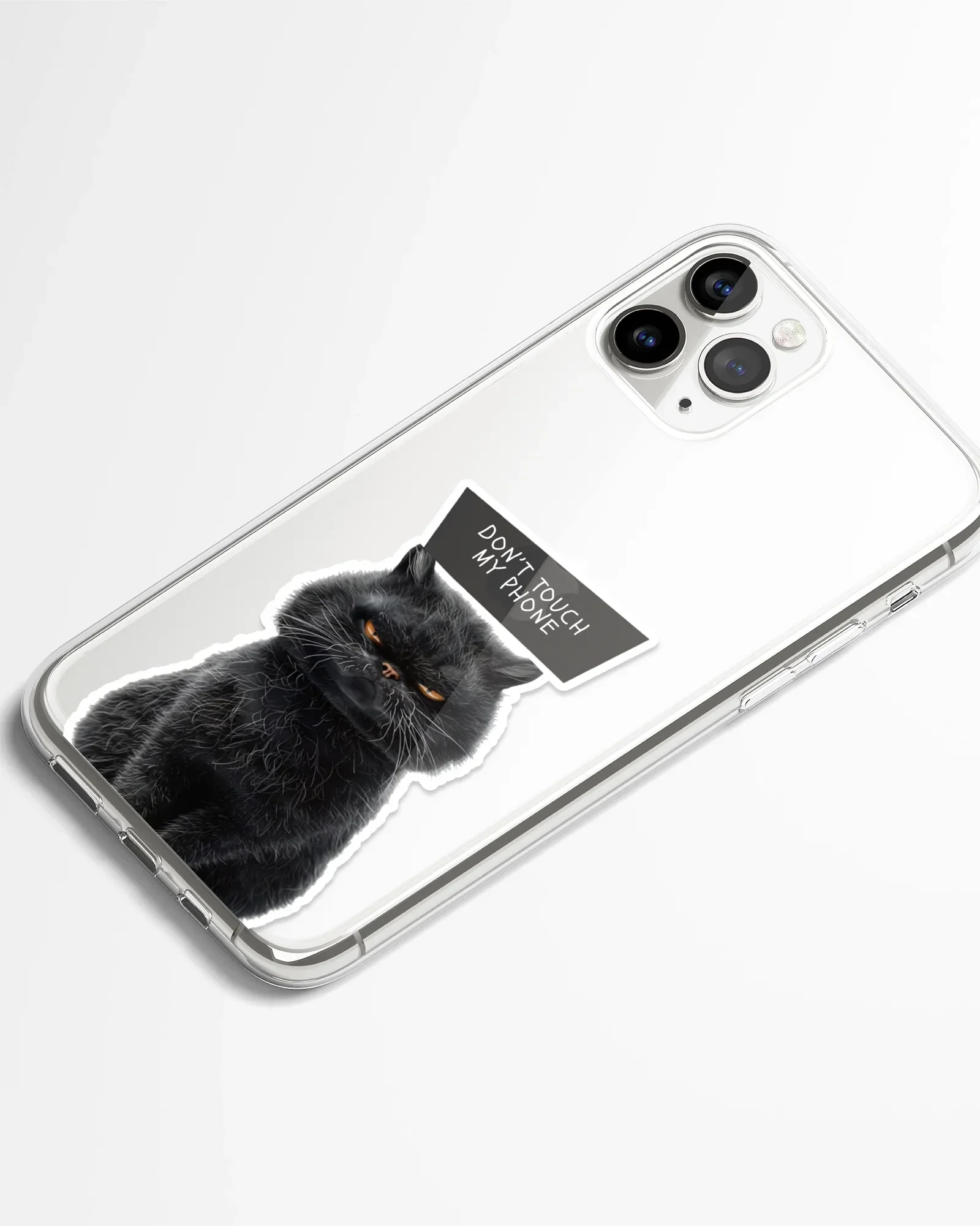 Warning Cat Mode Transparent Phone Cover - Image 2