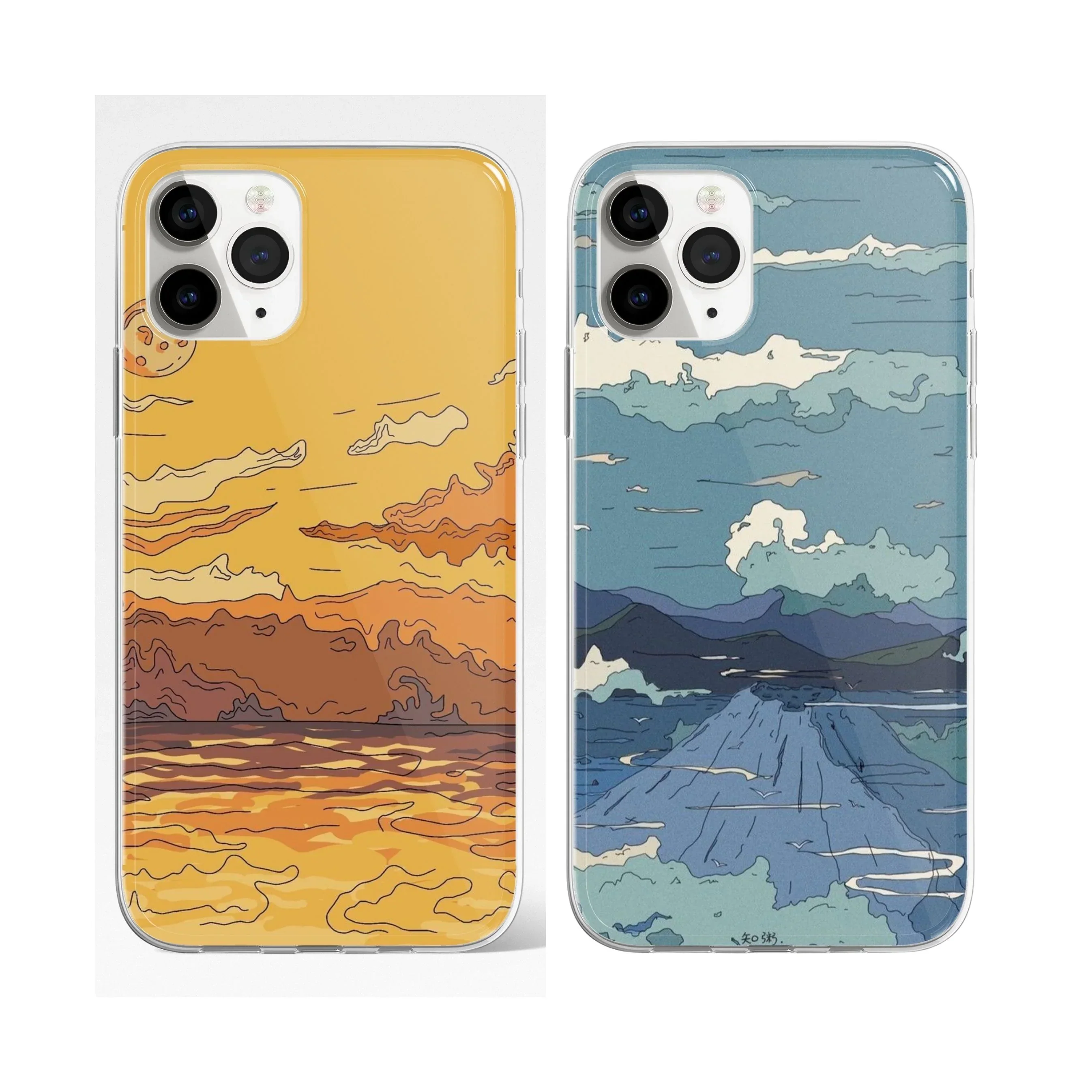 Where Fire Meets Cloud Couple Phone Cover - Image 2